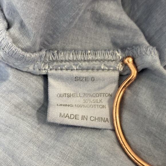 Saga Blouse Lightweight Cotton Silk Boho Beachy Size 0 - Picture 10 of 11